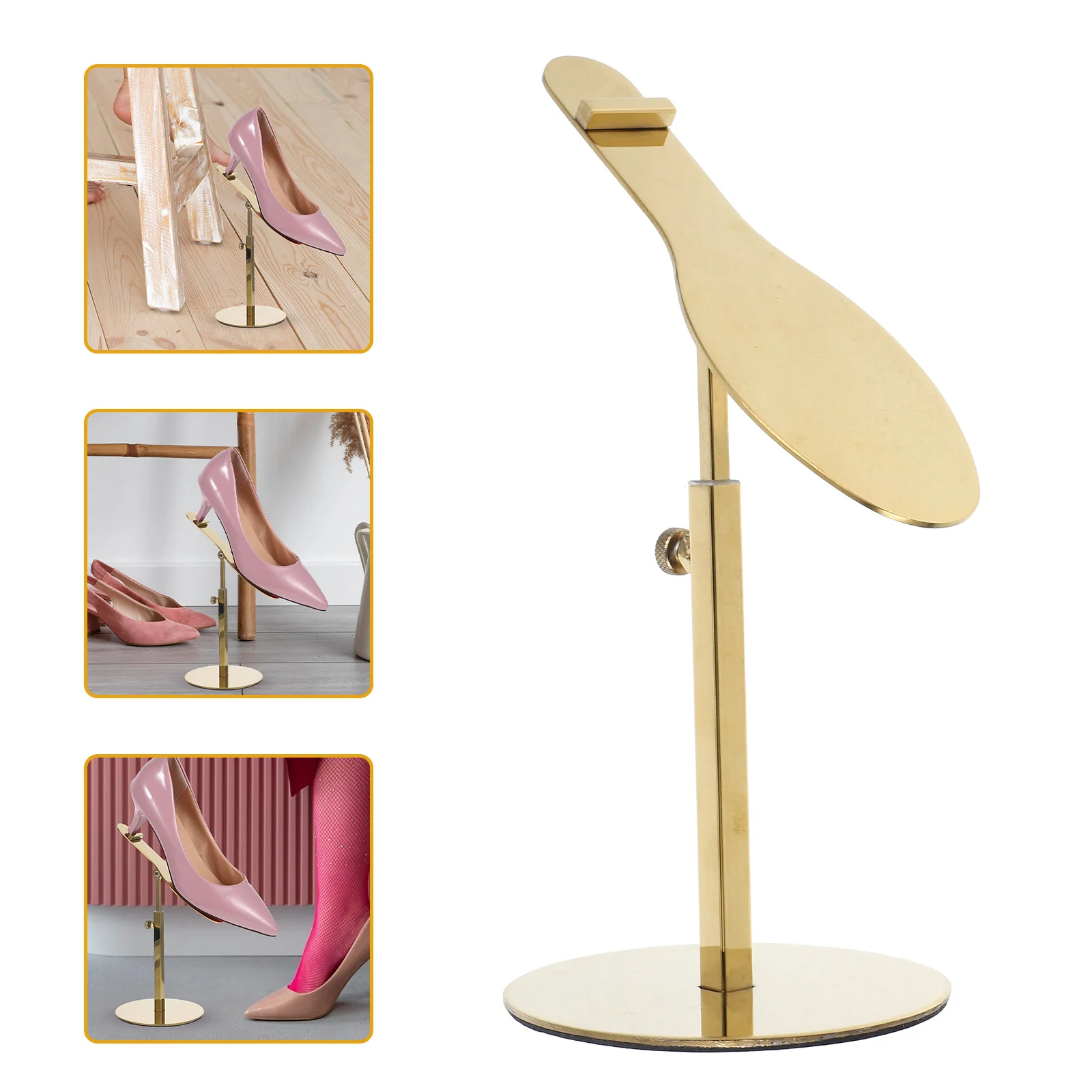 Display Stand Shoe Rack Tower Holder 2600X1100X1100CM Stainless Steel Sneaker Shelf Gold