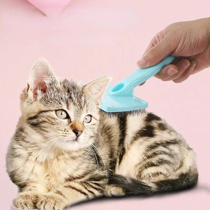 Self Cleaning Slicker Brush for Dog and Cat Removes Undercoat Tangled Hair Massages Particle Pet Comb Improves Circulation