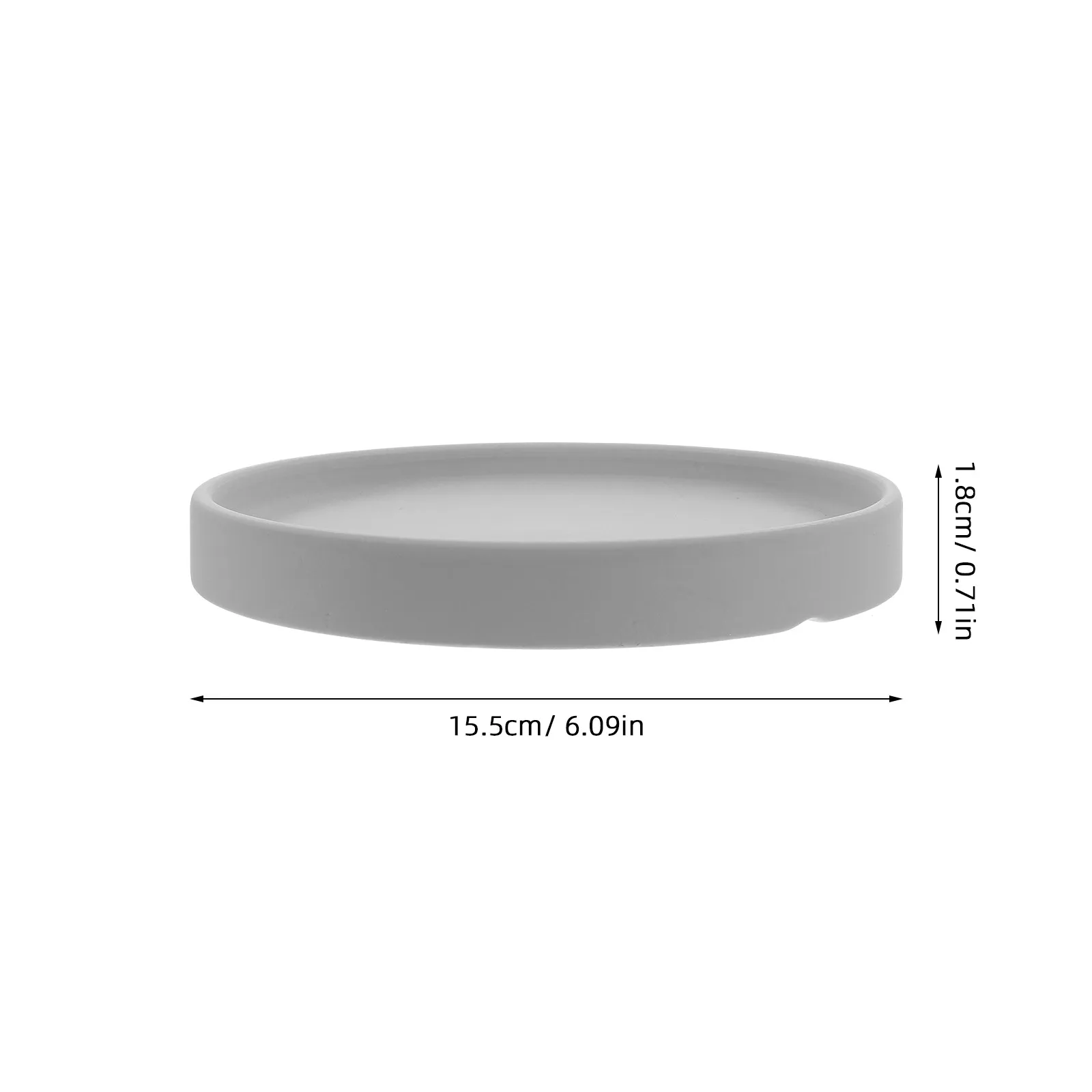 Ceramics Flower Pot Tray Smooth Surface Round Plant Pots Base Tray for Living Room Office Small Plant Pot Plate