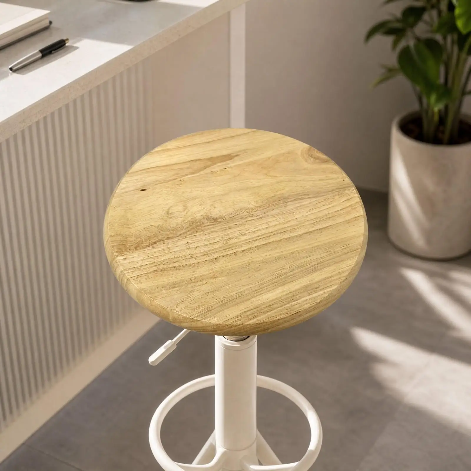 Bar Seat Replacement Top Solid Wood Round Stool Seat Panel 29cm for Dining Chair Repair and Kitchen Bar Stool Upgrade