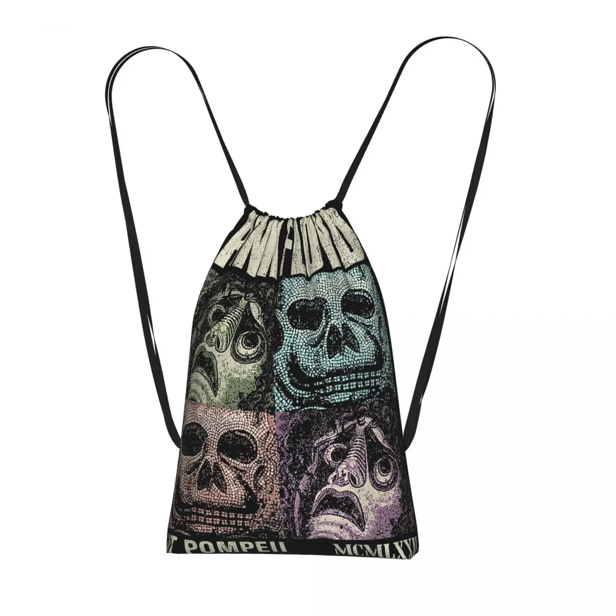 Pink Floyd Live At Pompeii Memento Mori Drawstring Backpack Sports Gym Bag Portable Travel Drawstring Bag for Men Women