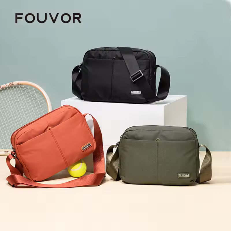 תיק צד לנשים Fouvor 2025 אופנתי עמיד למים תיק כתף איכותי חדש קטן מבד קנבס ספורט מסרנגר 2961-11