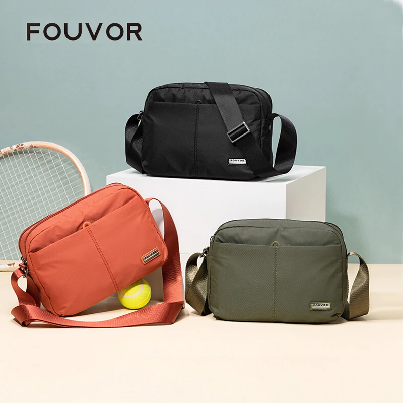 Fouvor Crossbody torba dla kobiet 2025 moda wodoodporna torba na ramię wysokiej jakości nowa mała płócienna torba sportowa 2961-11