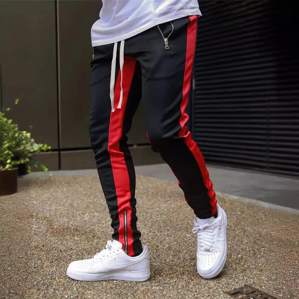 2024 Spring New Men\'s Fashion Leisure Sports and Fitness Pants Fashion Hip Hop Jogging Pants Streetwear Elastic Sports Pants