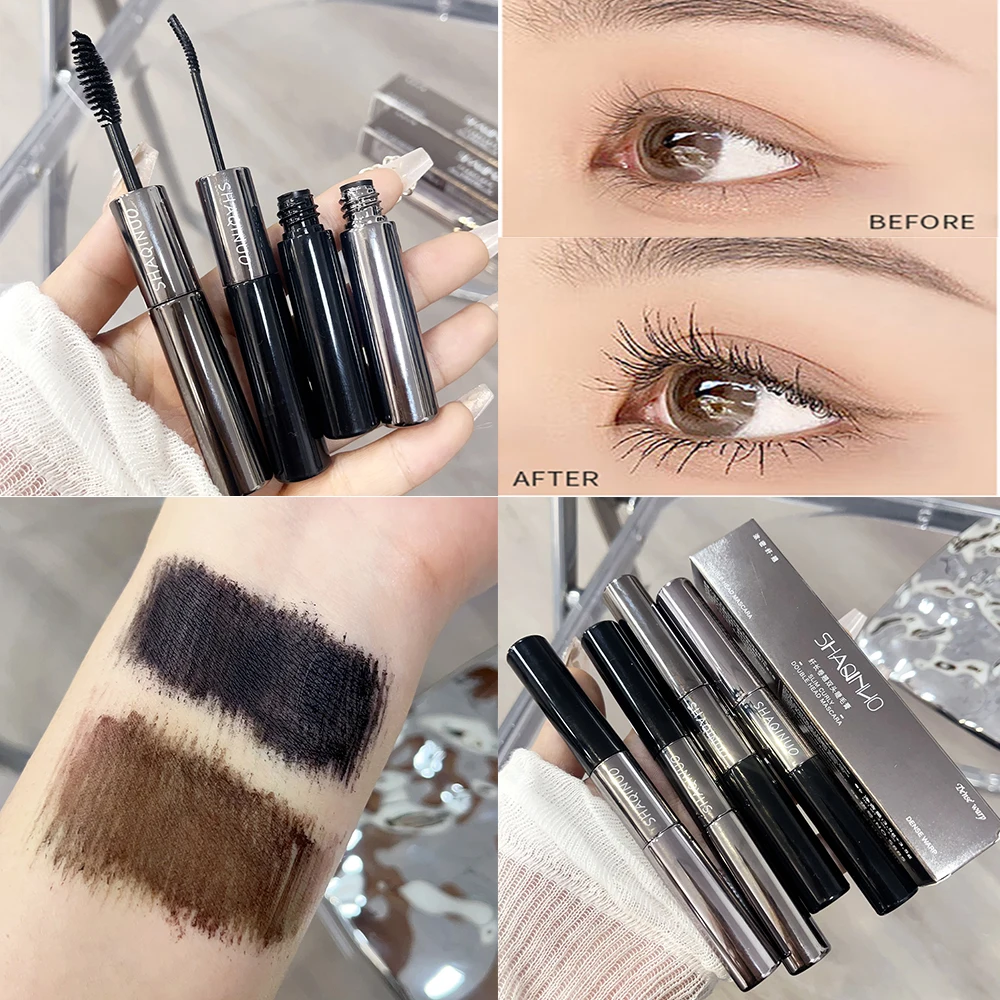 Doppel bürsten köpfe 3d Mascara Stretching verlängernde Wimpern langlebige wasserdichte Mascara Pinsel Schönheit & Make-up