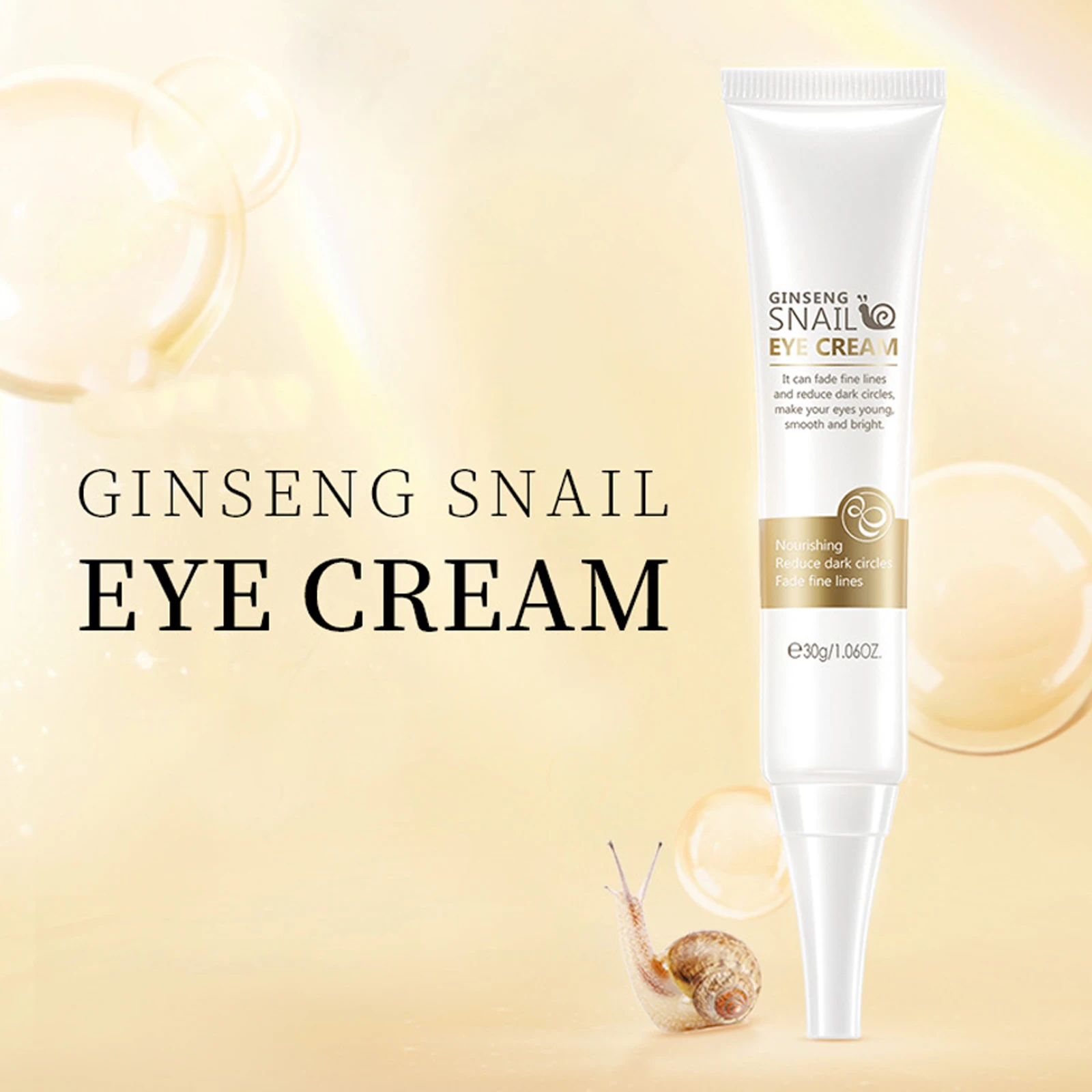 LAIKOU Red Ginseng Snail Eye Anti Aging Eye Cream Deep Wrinkle Repair Remove Dark Circles Eye Serum Natural Moisturizing