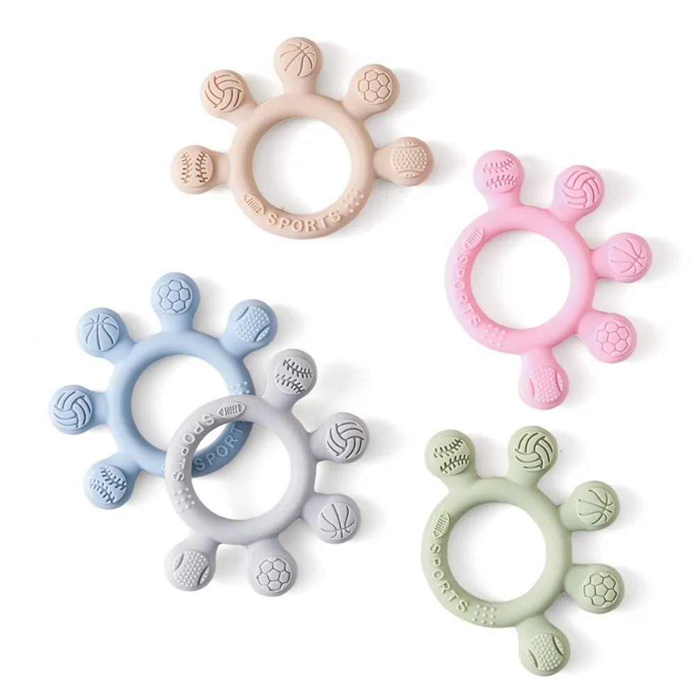 

1PC BPA Free Silicone Baby Teether Nusing Tous Anxiety Teething Toys 0 12 Months Chew Toys Sensory Gum Relief Soother Toys Gift