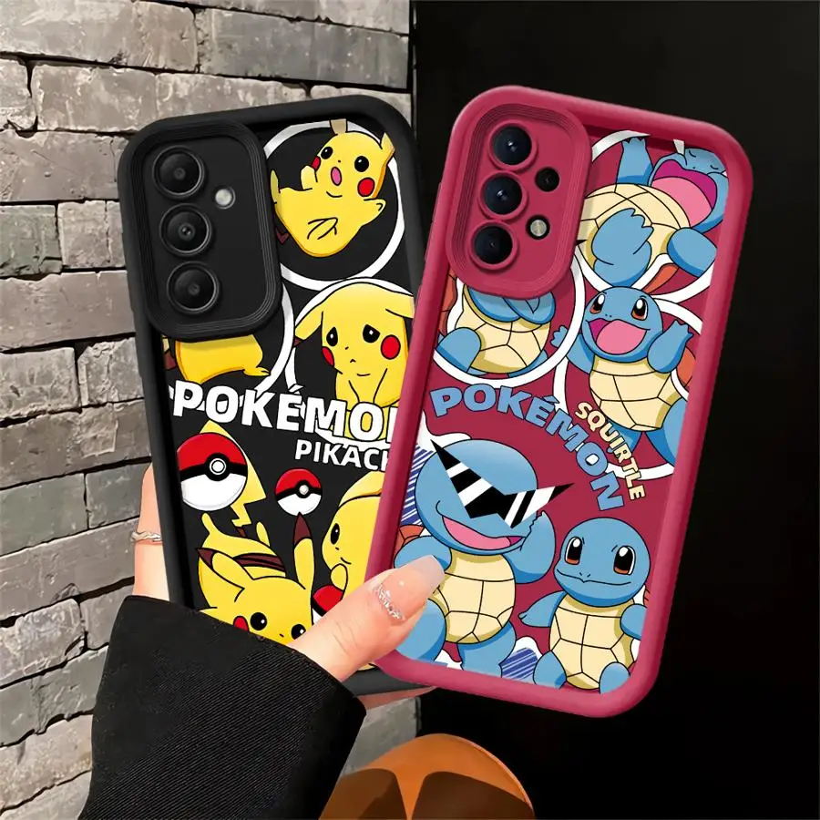 Phone Cover Case for Samsung Galaxy A17 A14 A06 A15 A16 A12 A07 A04 A13 A30 A11 A05 A20 A50 P-Pikachus And Squirtle