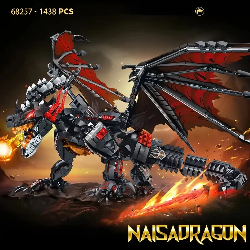 

История западной мифологии, игрушка Warcraft Dragon Spray Fire Dragon, собранный строительный блок, модель, детский подарок, динозавр