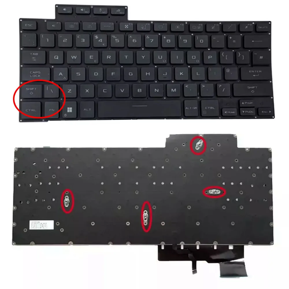 UK Backlit Keyboard for ASUS ROG Zephyrus M16 2023 GU604 GU604V GU604VI GU604VY GU604VZ Notebook