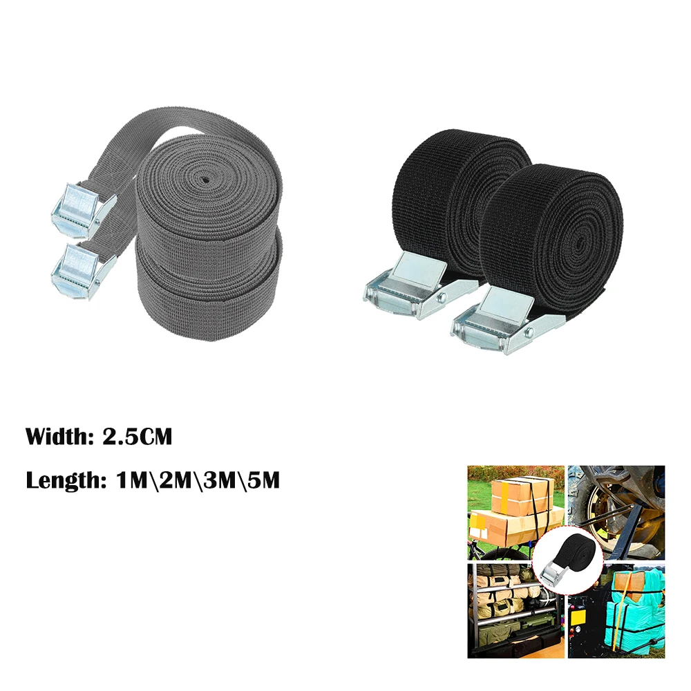 Car Tension Rope Luggage Fixed Strap Cargo Roof Rack Lashing Straps Ratchet Tie Belt With Buckle Stowing Tidying Ratchet Belt