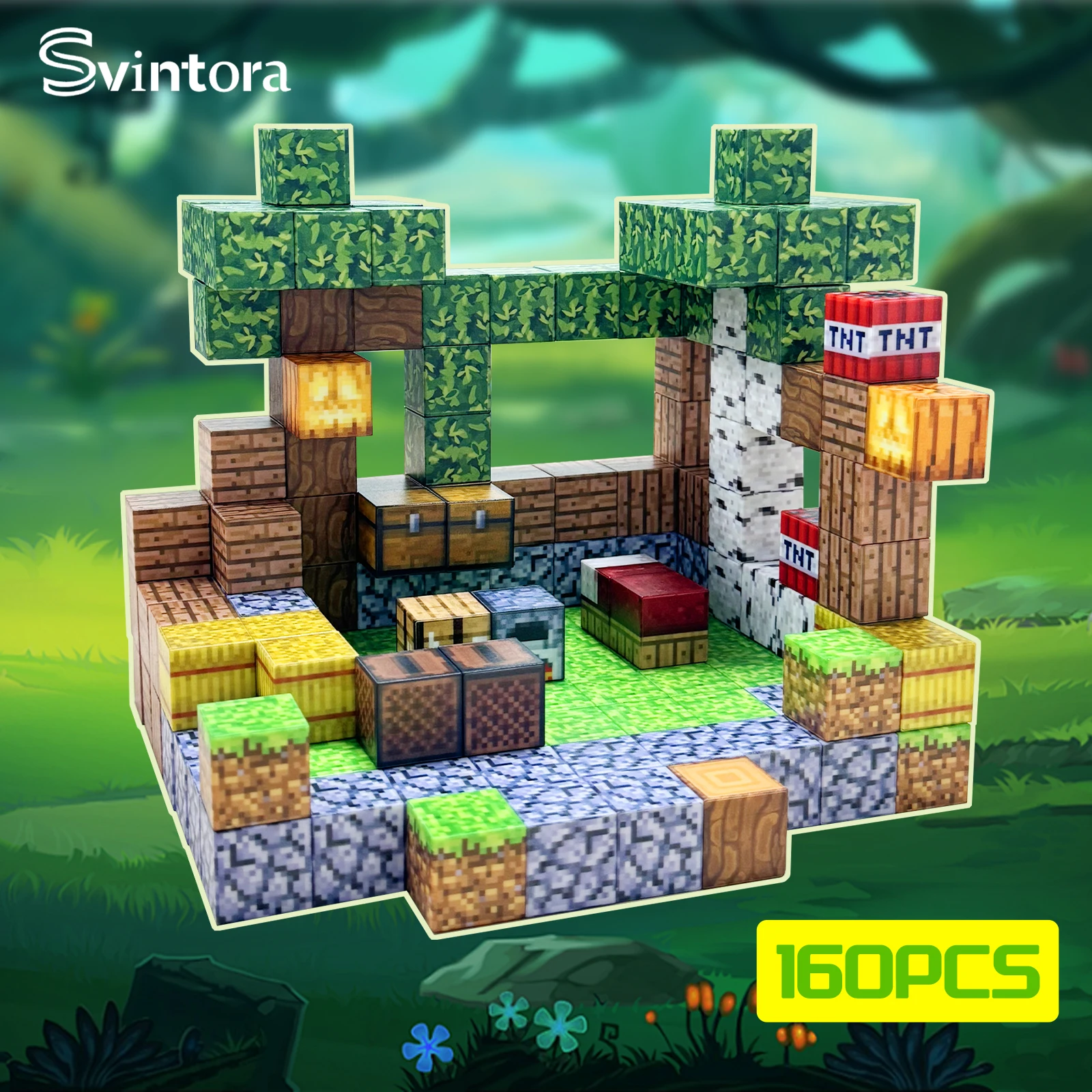 Blocs de construction magnétiques Mine World, Cube magnétique, ensembles de briques, meilleur cadeau pour garçons et filles, enfants, jouet de style Pixel 3 + à monter soi-même