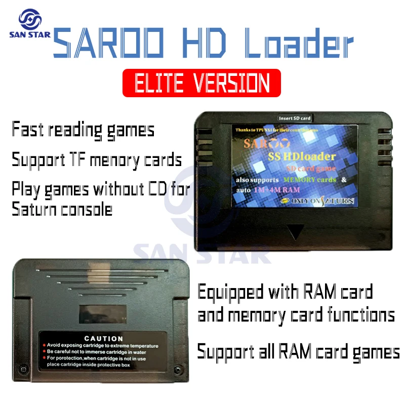 NONE Neueste 0,7 Firmware SEGA Saturn SAROO SS Konsole HDLoader Schnelle Lesung Game Reader TF/SD Karte Direkte Lesung ohne CD NEO GEO 6