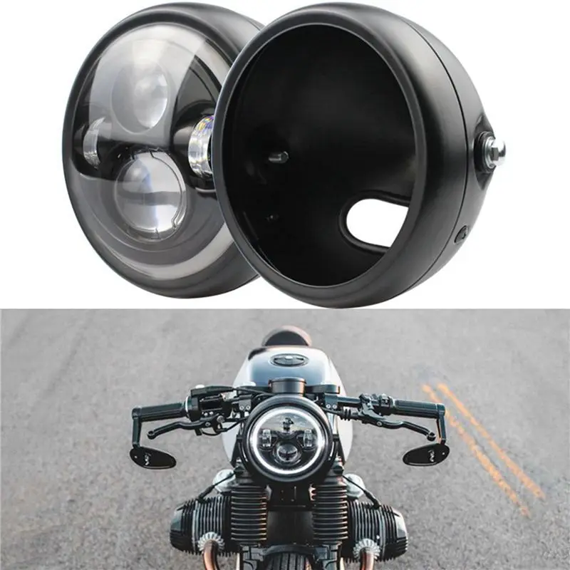 Strange 3Set 5-3/4 Inch 5.75 Inch Motorcycle Headlights Housing Bucket For Motorcycle Accessories Black