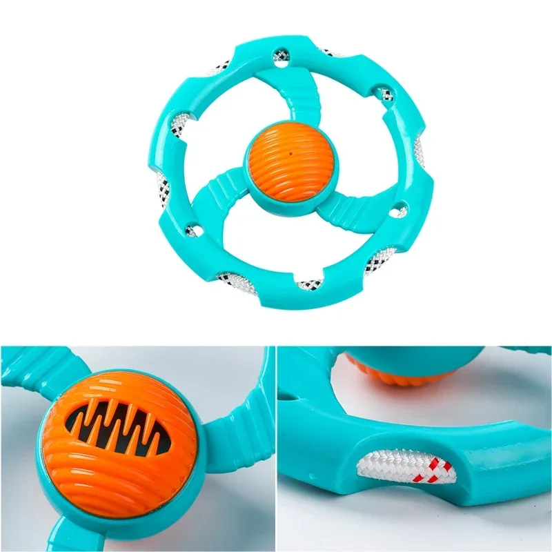 Pet Chew Toys Chewing Flying Floating Training Tools Training Ring Puller for Small Medium Large Dogs Throwing Catching Flying