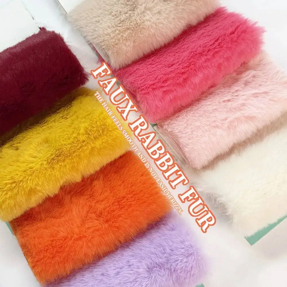 

Новая 10 мм ткань с имитацией кроличьего меха, мягкая короткая плюшевая ткань для теплого шарфа, куклы, сделай сам, плюшевые игрушки, ткань для фонового дисплея 160x100 см