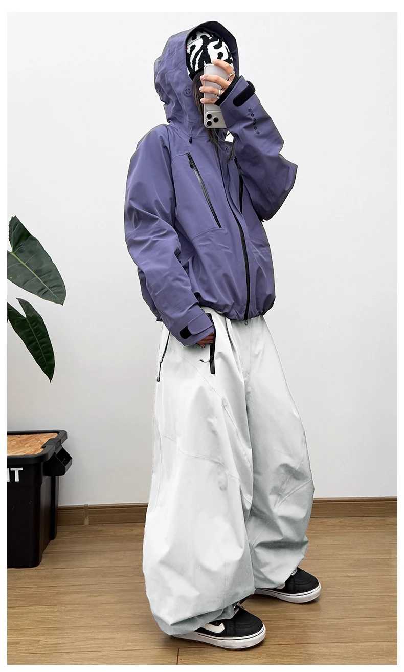 John Snow 2025, Unisex-Set aus Hartschalen-Snowboardanzug, 17 Karat wasserdichte Skijacke und Hose, winddichte Ganzbergschale für Männer und Frauen – Detail 13