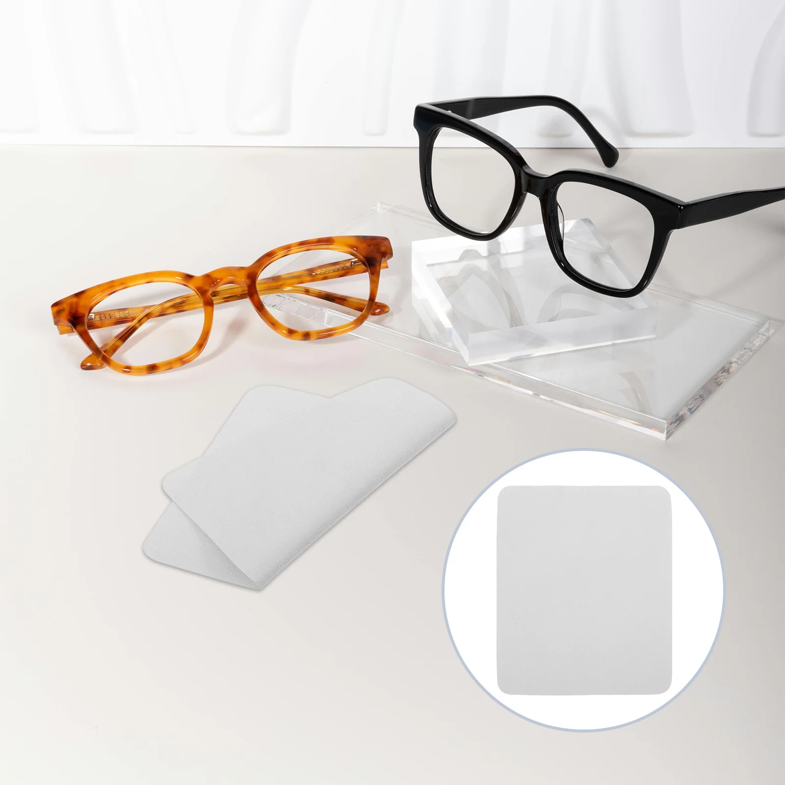 

24pcs Multifunctional Cleaning Cloths Thickened Microfiber Wipes For Glasses Lens Laptop Camera Sunglasses Streak-Free Brown