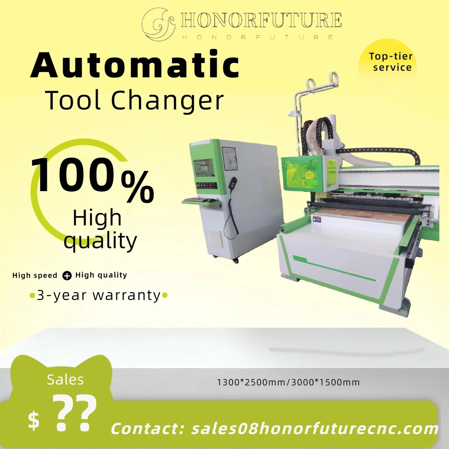 3015 1300*2500 ATC Cnc Router 1325 Wood Engraving Milling Machine with Automatic Tool Changer for Wood Cutting Furniture Making