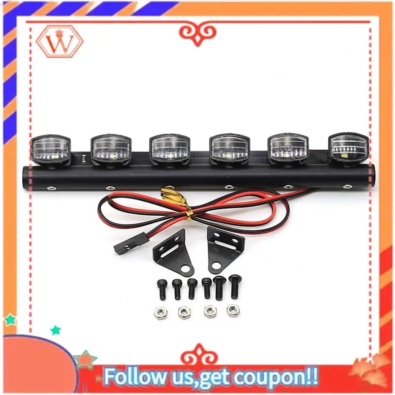 

Durable 2X RC Car Light Bar Kit 6 Leds Body Shell Roof Lights For 1/10 RC Crawler Car Truck Accessories
