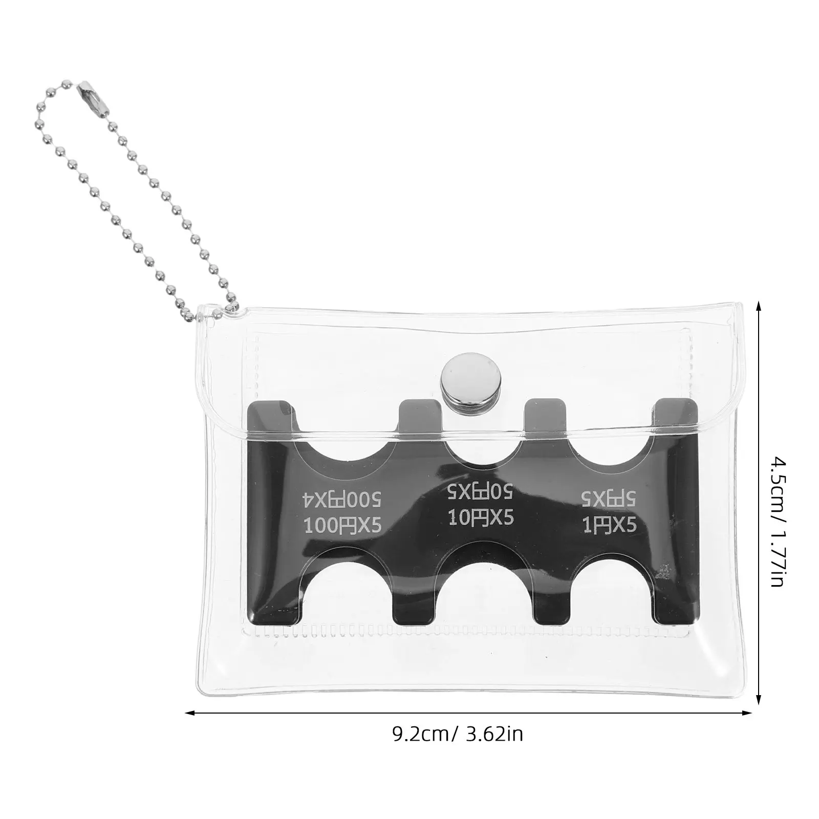 3Pcs Japanese Coin Holder Coin Sorter PVC Pack Compact Plastic Yen Change Organizer Travel Business Trips Everyday Use Black