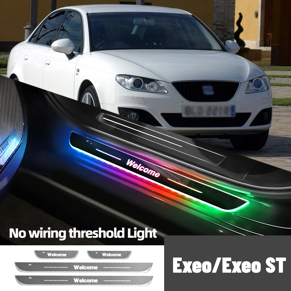 

For Seat Exeo ST 2008-2013 2009 2010 2011 2012 Car Door Sill Light Customized Logo LED Welcome Threshold Pedal Lamp Accessories