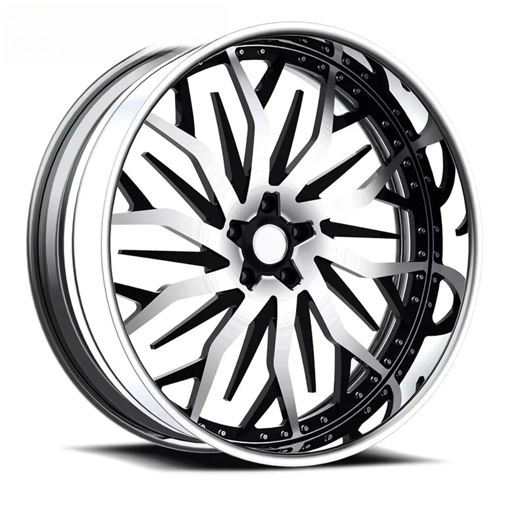 New Design 2-Piece Custom Forged Aluminum Alloy Car Wheel Rims with 17 18 19 20 21 22 23 24 26 Inch Full Size Customizable