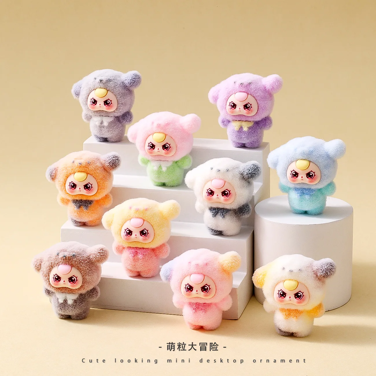 

10Pcs/Set Mini Ornament Blind Box Figures Dormitory Decoration for Back To School Flocking Figurine Home Car Decor Gift for Girl
