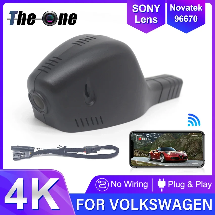 Plug And Play Wifi Car DVR For Volkswagen Atlas Cross Sport/Atlas/Transporter Multivan California Caravelle T6 T6.1 Dash Cam 4K