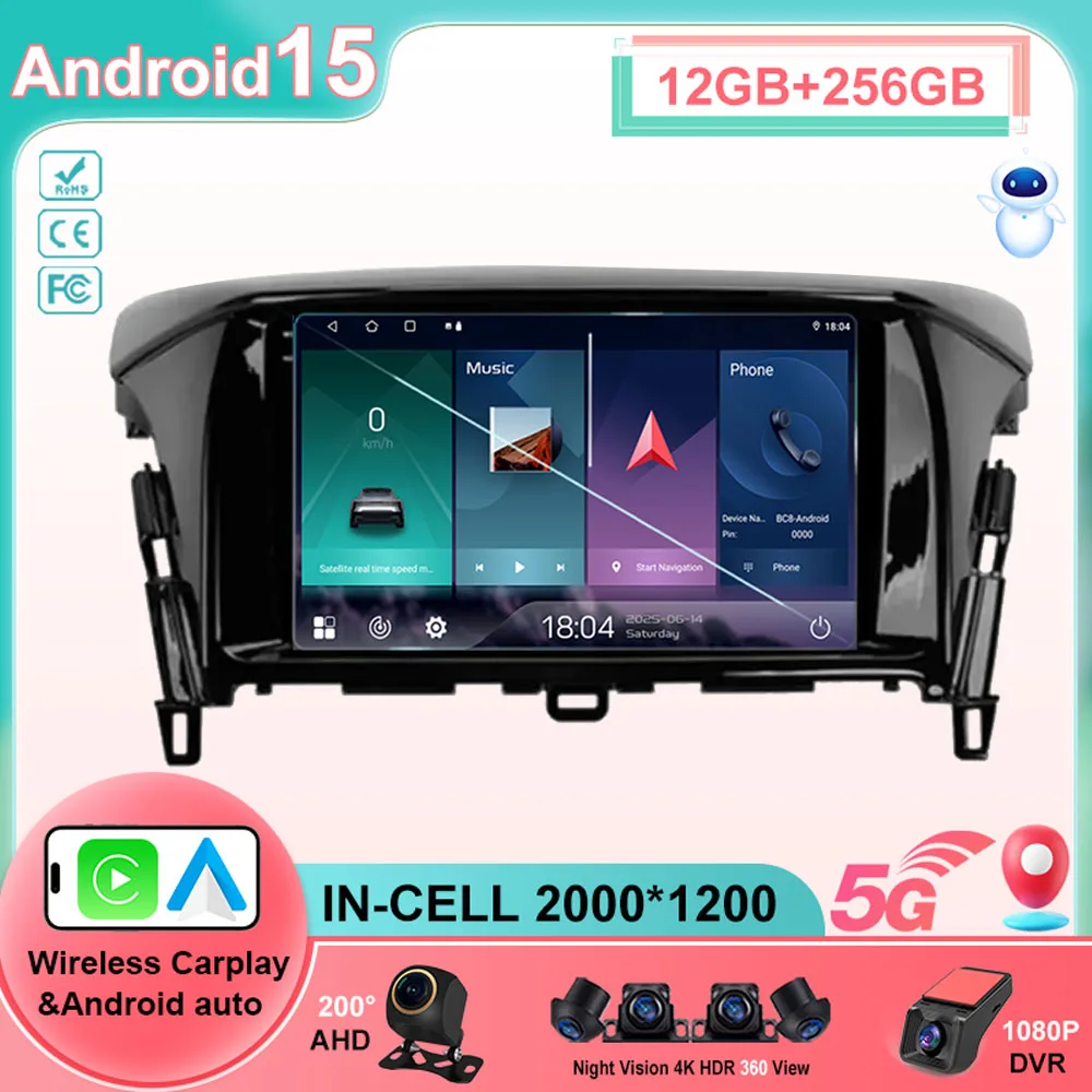 Andorid 15 Carplay Auto para Mitsubishi Eclipse Cross 2018 2019 2020 Multimedia Video reproductor de Radio de coche navegación GPS estéreo 2din