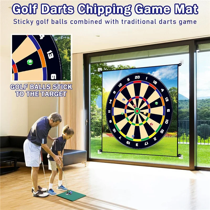 -ESTR-alfombrilla de juego de Chipping de Golf, juego de juegos de Chipping de Golf, tapete de juego de dardos de puntuación de Golf, patio trasero interior y exterior para familiares y amigos