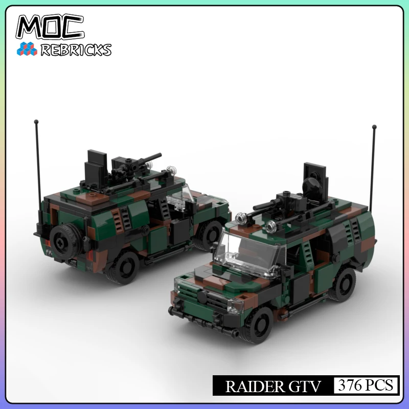 MOC Bricks Series WW2 Military Army Soldier Combat Weapon Of Assault SUV Building Block Collage Set DIY Boy Toys Christmas Gifts