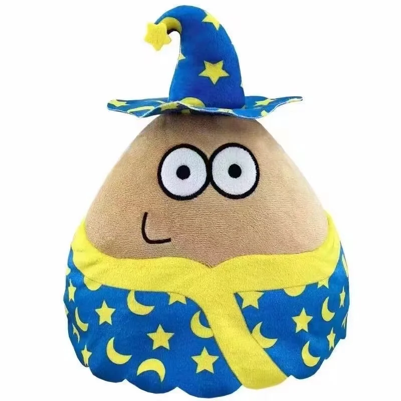 Alien Pou knuffel, zwarte hoed Gentleman Pou pluche, Alien gevulde pop verjaardag Pasen kinderdag Halloween kerstcadeau