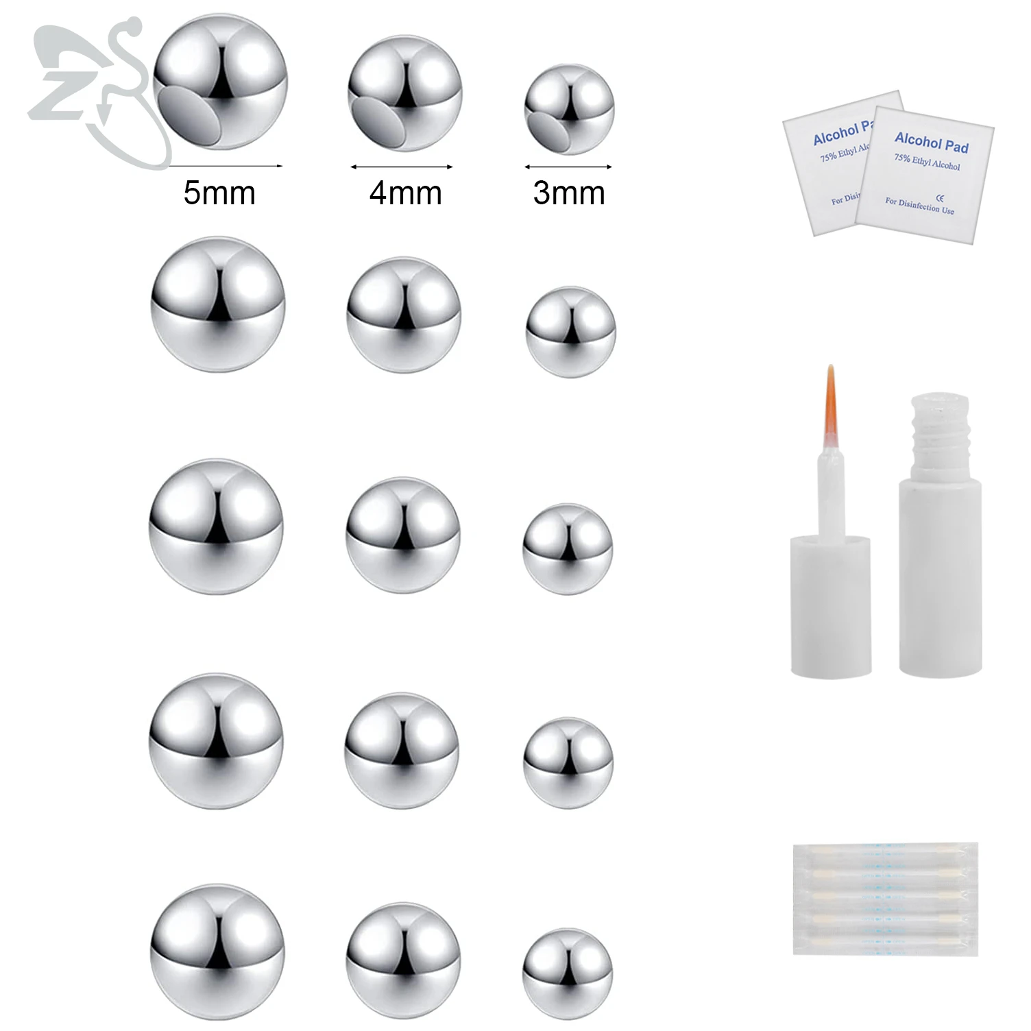 Fake Eyebrow Ring Set for Non-Piercing Body Jewelry