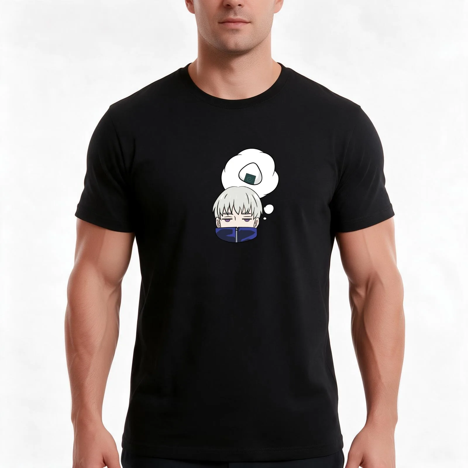 Inumaki Toge Shake T-Shirt, Summer Casual Cotton Tee, Oversized Streetwear Tops, Vintage Graphic Print, Loose Fit Short Sleeve
