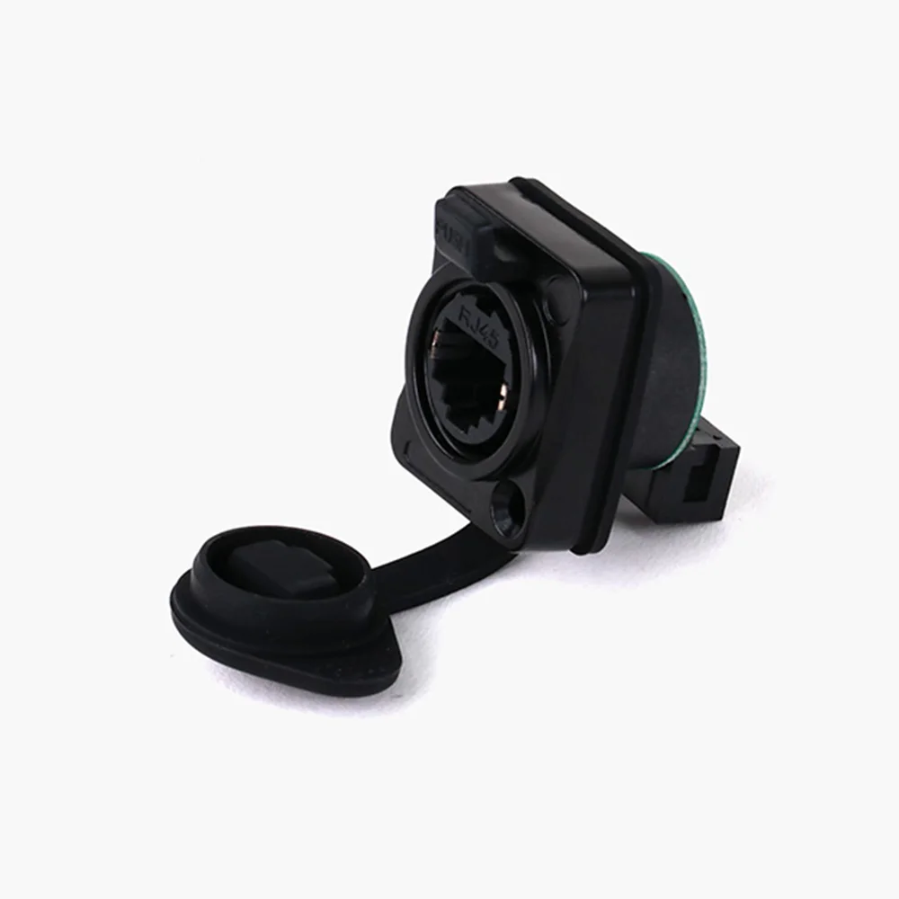 1pc Waterproof RJ45 Female Socket with PCB Board,D Type RJ45 8P8C CAT5/5E Ethernet Network Extension Adapter