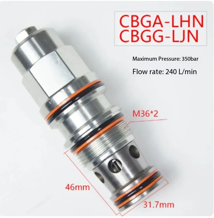 SUN Type Cartridge Counterbalance Valve CBGA-LHN CBGG-LJN 240L High Flow Threaded Hydraulic Balance Control Valve