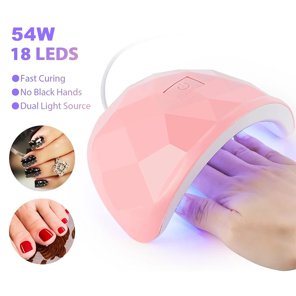 Nail Dryer Lamp UV Light For Nails Eyes Protection UV Lamp for Gel Nails Gel Nail Polish Curing Dryer Home Salon Tool