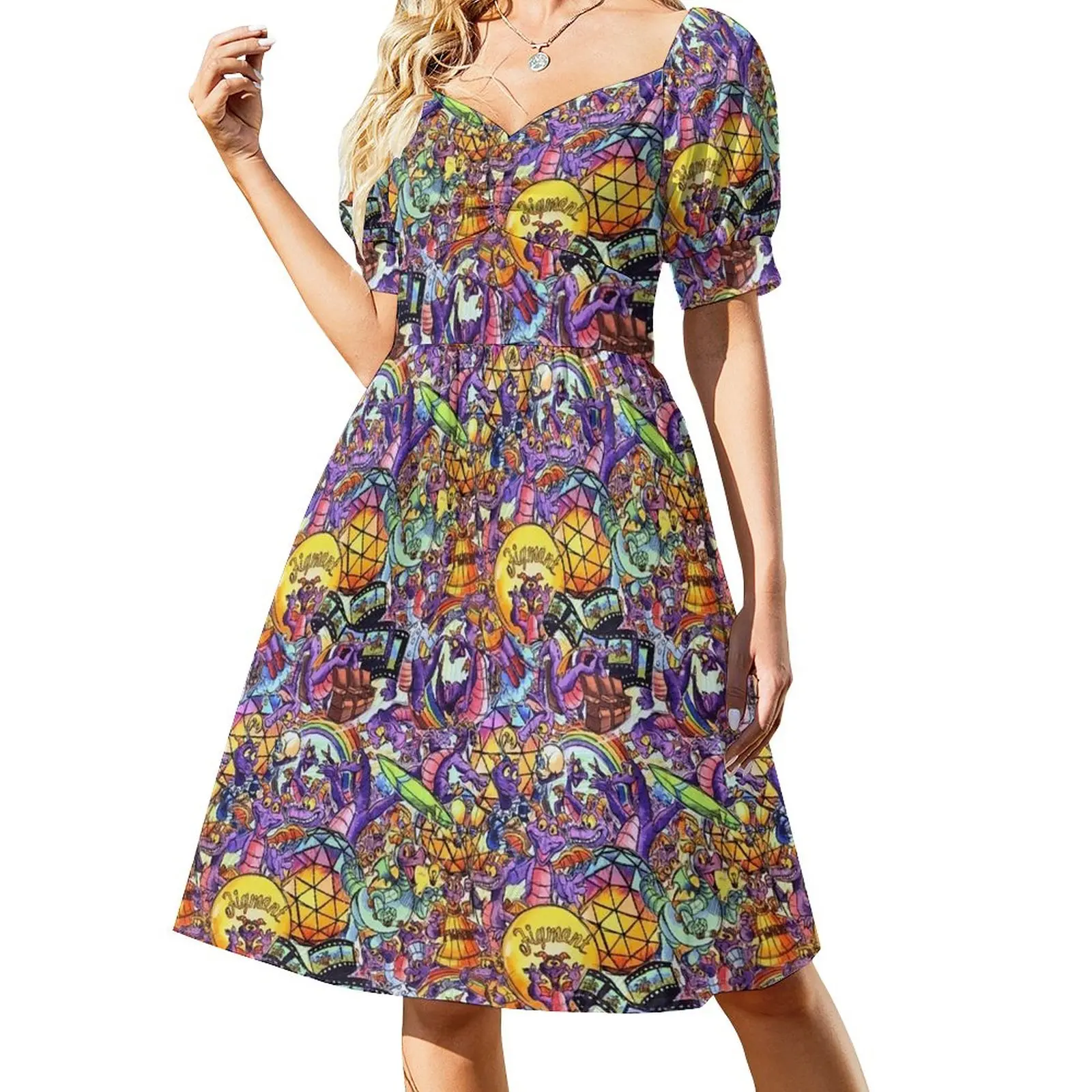 THE ORIGINAL Figment Collage Dress Women's summer skirt clothes bandage dress