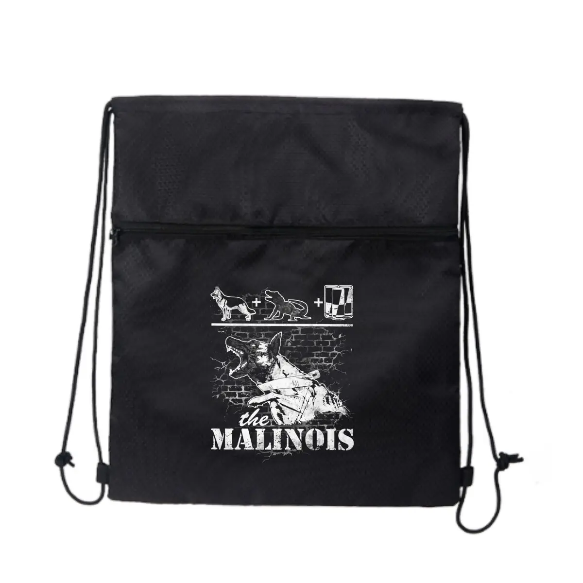 

Стильная спортивная сумка на молнии с рисунком малинуса на шнурке: спортивный дизайн для любителей фитнеса