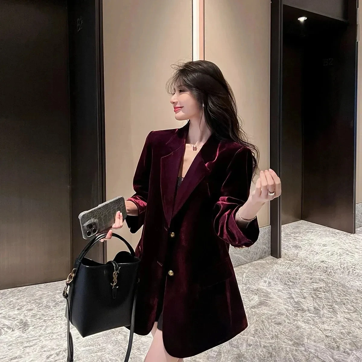 2025 AutumnWinter New Chic Professional Blazer Jacket Outwear Women's Loose All-match Casual Fashion High-end Suit Jacket Tops