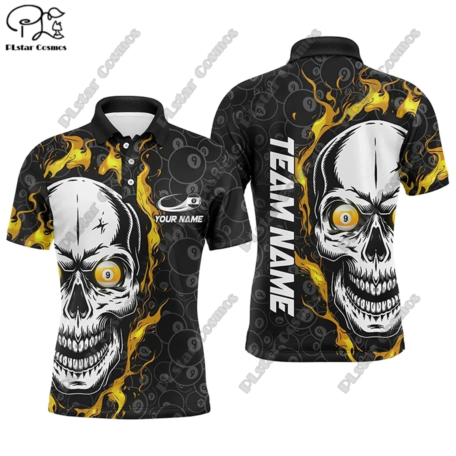 New Custom Name Polo Shirts Fun Billiard Jerseys Personalized Billiard Club League Shirts 3D Printed Polo Shirts T-Shirts t-4