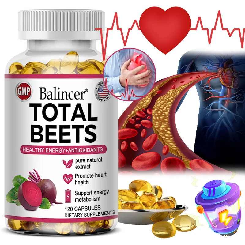 

Organic Beetroot Capsules, Heart, Blood, Vessel Health, Blood Pressure Circulation & cholesterol levels Support, Antioxidant