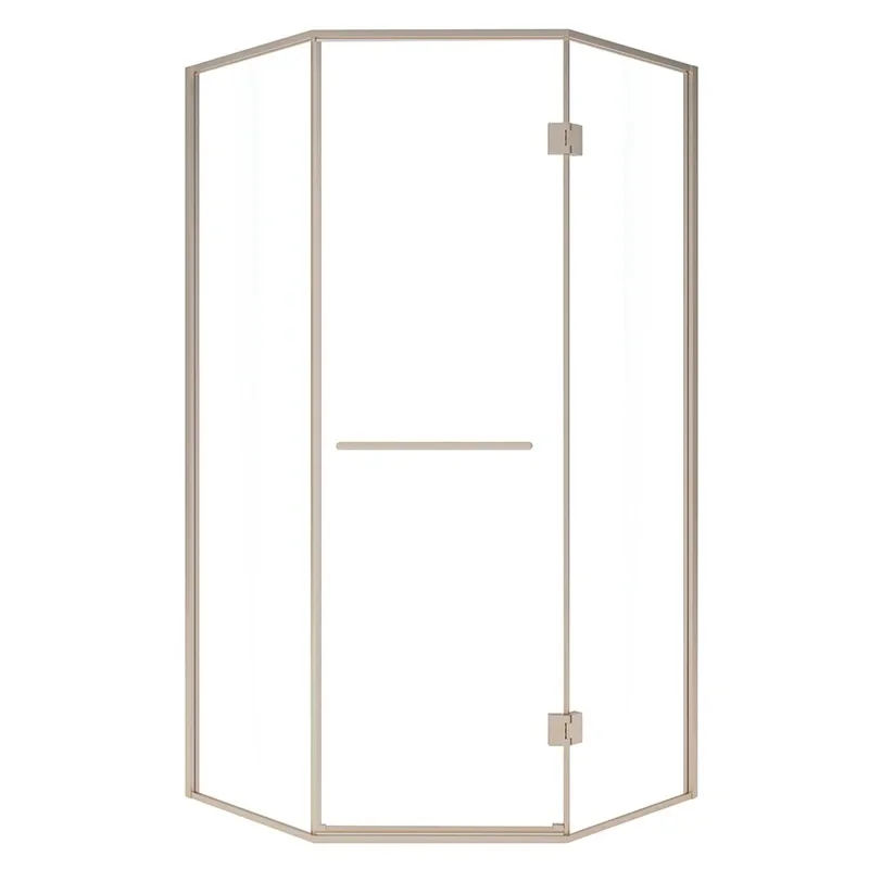 Very narrow frame double glass partition diamond shower room dry and wet separation