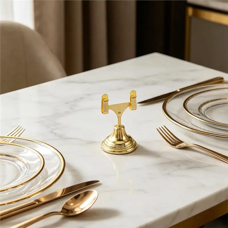 4Pcs Gold Metal Table Number Card Holder U-Shaped Multi-Functional Place Card Holder Table Seating Display Stand