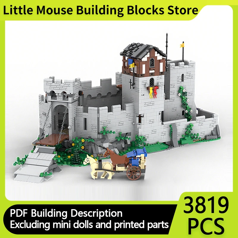 

Средневековый замок, модель MOC, строительные кирпичи, рок-замок, западная модульная технология, подарки, праздник, сборка, детские игрушки, костюм