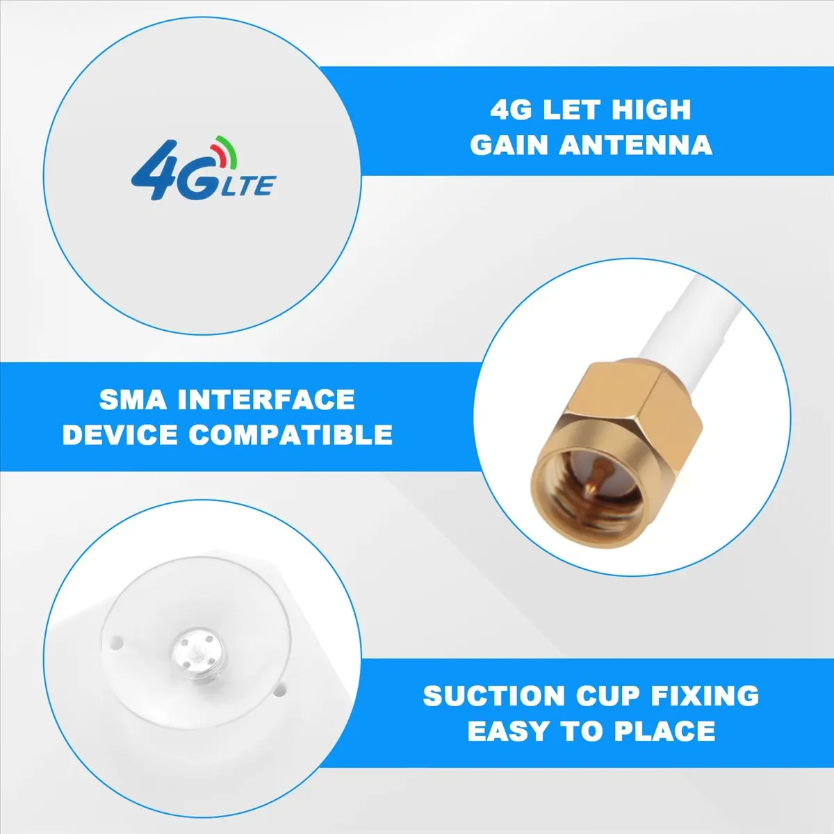 doyou Hi-Gain 3G 4G LTE Outdoor 35DBi Directional Wide Band MIMO Wifi Antenna 2 Meters RG174 Cable Antenna for Router, SMA