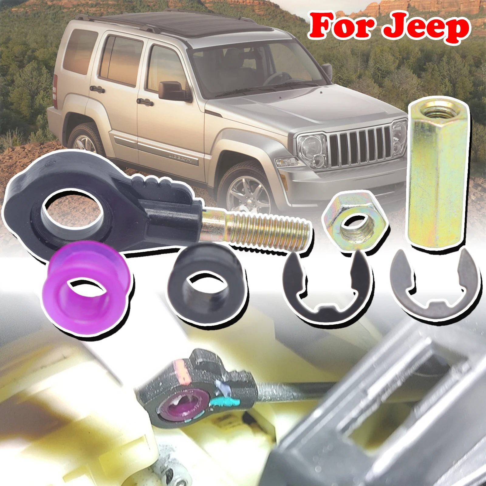 Gear Shift Cable For Jeep Commander Grand Cherokee Liberty Eyelet Control Bushing Shifter Lever Selector End Rod Connect Adapter
