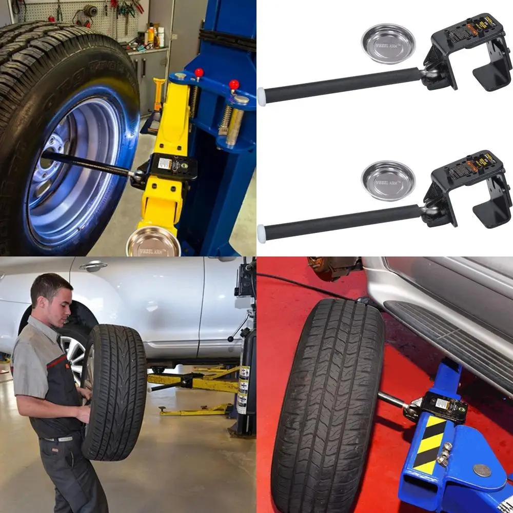 

Omega Lift 92100 Wheel Arm Kit 2 Pack - Hanging Tires on Post Lift Arm for Car Tire Rotation Changer Brake Jobs and more