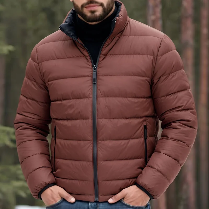 Stand Collar Windproof Men Casual Parkas Winter Fashion Comfortable Outerwear Thicken Warm All-match Cotton Jackets New Style